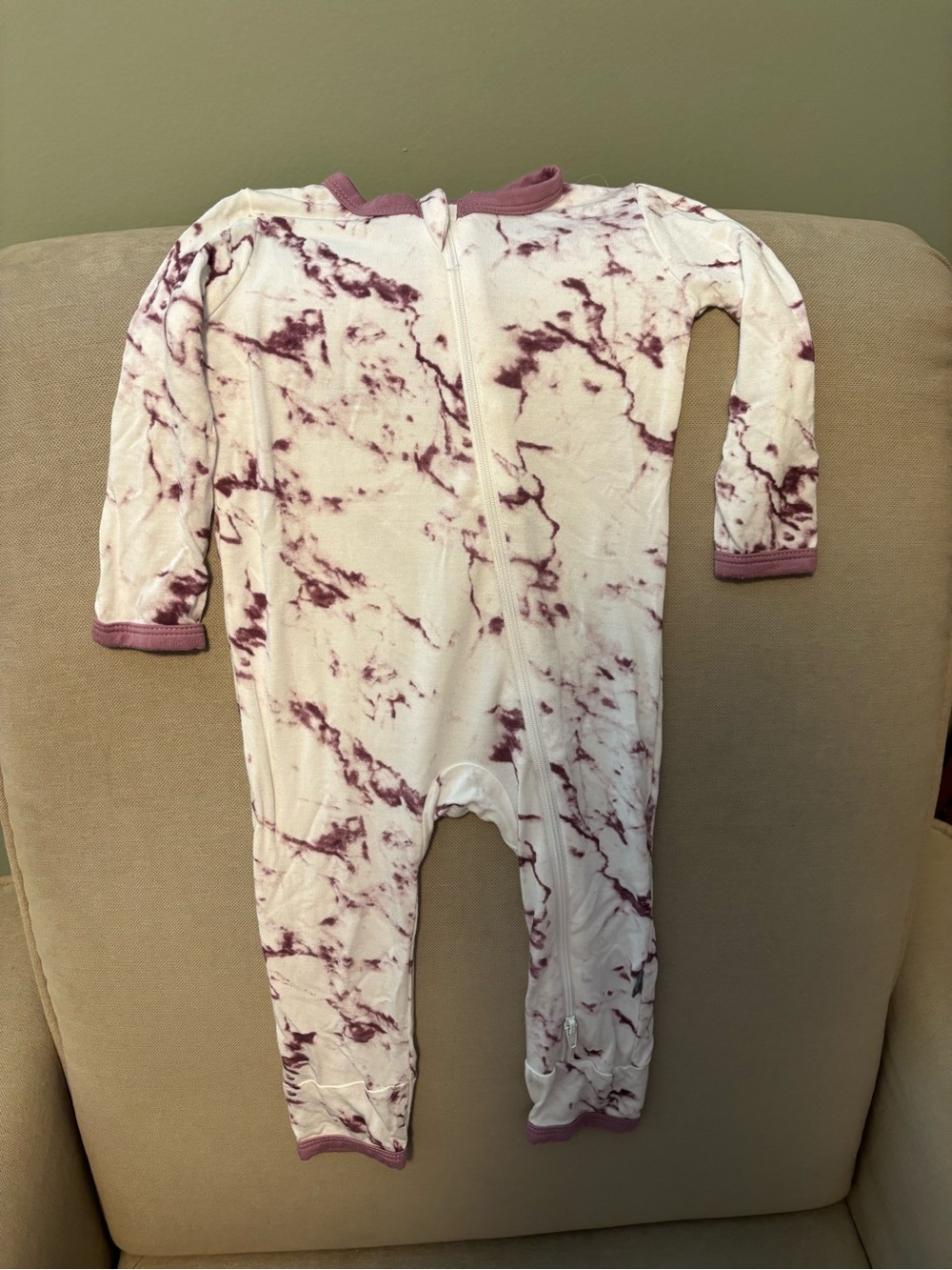 Kyte Baby Bamboo Romper, mulberry marble, 6-12 months